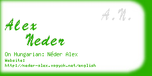 alex neder business card